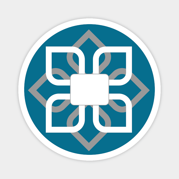 Geode Blockchain Mandala Logo Teal Magnet by Guru Kathryn (Founder @ Geode Blockchain)